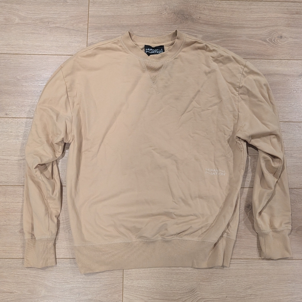 Human Nation Pale Yellow Crew